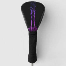 Schwarzes und Lila Drachenrauchen Golf Headcover