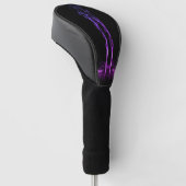 Schwarzes und Lila Drachenrauchen Golf Headcover (angewinkelt)