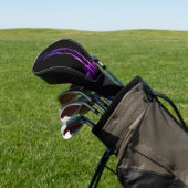 Schwarzes und Lila Drachenrauchen Golf Headcover (In SItu)