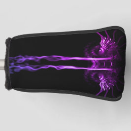 Schwarzes und Lila Drachenrauchen Golf Headcover