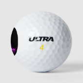 Schwarzes und Lila Drachenrauchen Golfball (Logo)