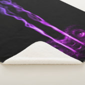 Schwarzes und Lila Drachenrauchen Sherpadecke (3/4)