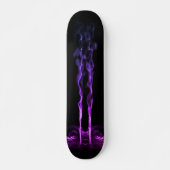 Schwarzes und Lila Drachenrauchen Skateboard (Vorne)