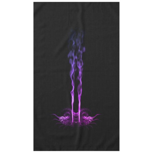 Schwarzes und Lila Drachenrauchen Tischdecke (Vorderseite)