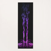 Schwarzes und Lila Drachenrauchen Yogamatte (Rückseite)