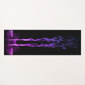 Schwarzes und Lila Drachenrauchen Yogamatte (Vorderseite (Horizontal))