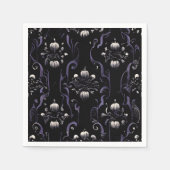 Schwarzes und Lila Gotisches Muster #5 | Paper Nap Serviette (Vorderseite)