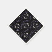 Schwarzes und Lila Gotisches Muster #5 | Paper Nap Serviette (Ecke)