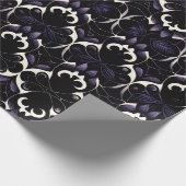 Schwarzes und Lila Gotisches Muster Nr. 2: Wrappin Geschenkpapier (Ecke)