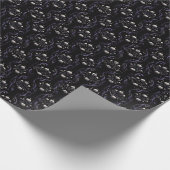 Schwarzes und Lila Gotisches Muster Nr. 5: Wrappin Geschenkpapier (Ecke)