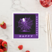 Schwarzes und Lila Halloween-Spiegelefon Serviette (Beispiel)