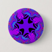 Schwarzes und Lila Kreuz Button (Vorderseite)