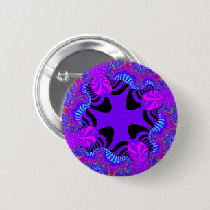 Schwarzes und Lila Kreuz Button