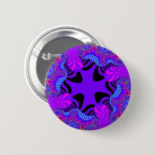 Schwarzes und Lila Kreuz Button (Vorne & Hinten)