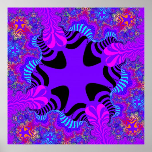 Schwarzes und Lila Kreuz Poster (Vorne)