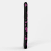 Schwarzes und Lila Leopardenmuster Case-Mate iPhone Hülle (Hinten/Rechts)