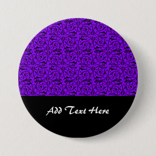 Schwarzes und Lila Wirbles Muster Button