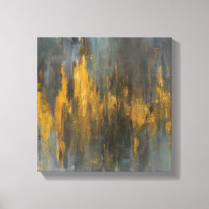 Schwarzes und NaI des Goldabstraktes Druck-  Leinwanddruck