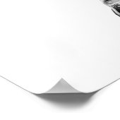 Schwarzes und Niedliches Wildvogel-Foto Poster (Ecke)