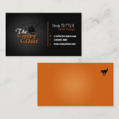 Schwarzes und orange gruseliges visitenkarte (Vorne/Hinten)