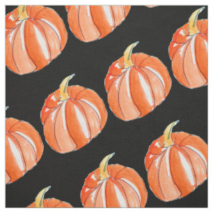 Schwarzes und orange Halloween-Thema des Kürbises Stoff