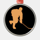 SCHWARZES UND ORANGE SILBERNES ORNAMENT (Vorne)