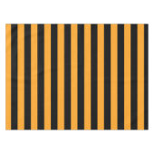 Schwarzes und orange Streifenmuster Tischdecke (Vorderseite (Horizontal))