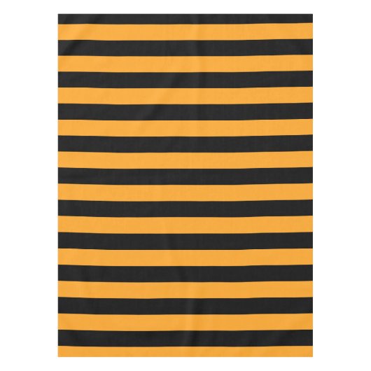 Schwarzes und orange Streifenmuster Tischdecke (Vorderseite)