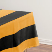 Schwarzes und orange Streifenmuster Tischdecke (Beispiel)