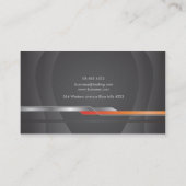 Schwarzes und Orange Visitenkarte (Rückseite)