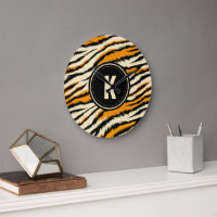 Schwarzes und oranges Muster-Monogramm
