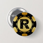 SCHWARZES UND POKER-CHIP DES BUTTON (Vorne & Hinten)