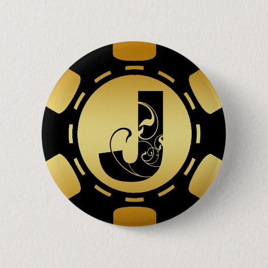 SCHWARZES UND POKER-CHIP DES BUTTON (Vorderseite)