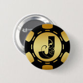 SCHWARZES UND POKER-CHIP DES BUTTON (Vorne & Hinten)