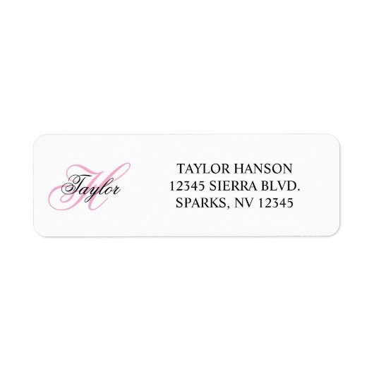 Schwarzes und rosa fancy Monogramm (Vorne)