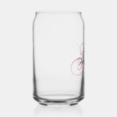 Schwarzes und rosa fancy Monogramm Dosenglas (Rechts)