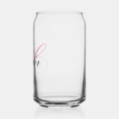 Schwarzes und rosa fancy Monogramm Dosenglas (Links)