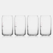 Schwarzes und rosa fancy monogrammiert dosenglas (Links)