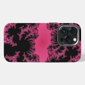 schwarzes und rosa Fraktal iPhone Hülle (Rückseite (Horizontal))