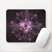 Schwarzes und rosa Fraktal Mousepad (Mit Mouse)