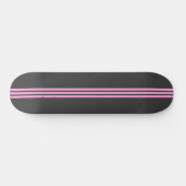 Schwarzes und rosa gestreiftes Skate Deck Skateboard (Horizontal)