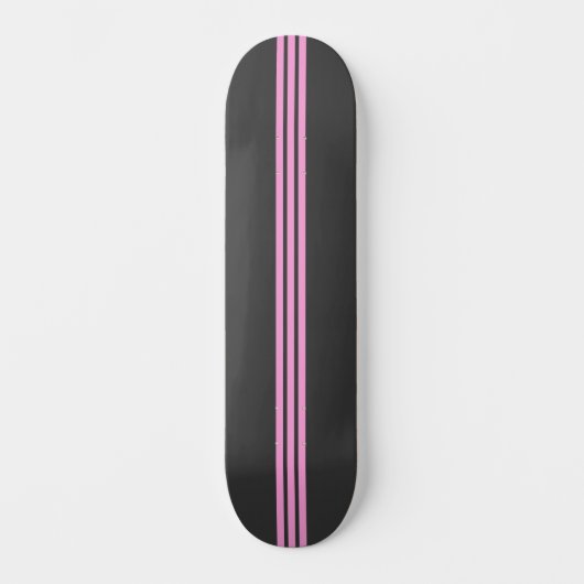 Schwarzes und rosa gestreiftes Skate Deck Skateboard (Vorderseite)