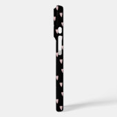 Schwarzes und rosa Herz Case-Mate iPhone Hülle (Rückseite / Links)