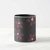 Schwarzes und Rosa mit Blumen Tasse (Zentrum)