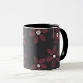 Schwarzes und Rosa mit Blumen Tasse