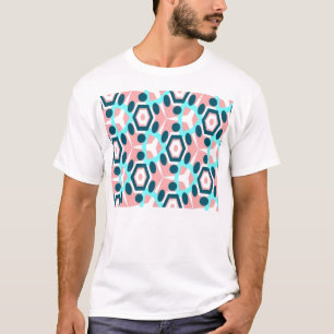 schwarzes und rosa Muster T-Shirt