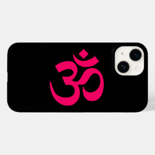 Schwarzes und rosa Om-Symbol Case-Mate iPhone 14 Hülle