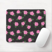 Schwarzes und rosa Rose mousepad (Mit Mouse)