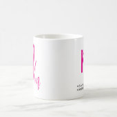 Schwarzes und rosa Schriftmonogramm Kaffeetasse (Mittel)