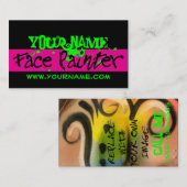 Schwarzes und Rosa Visitenkarte (Vorne/Hinten)